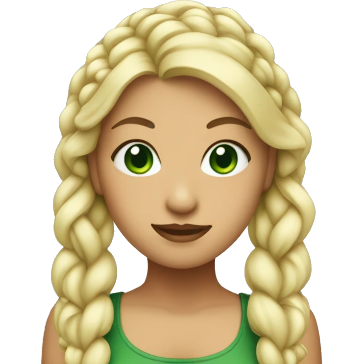 Blonde chicana with green eyes and pigtails emoji