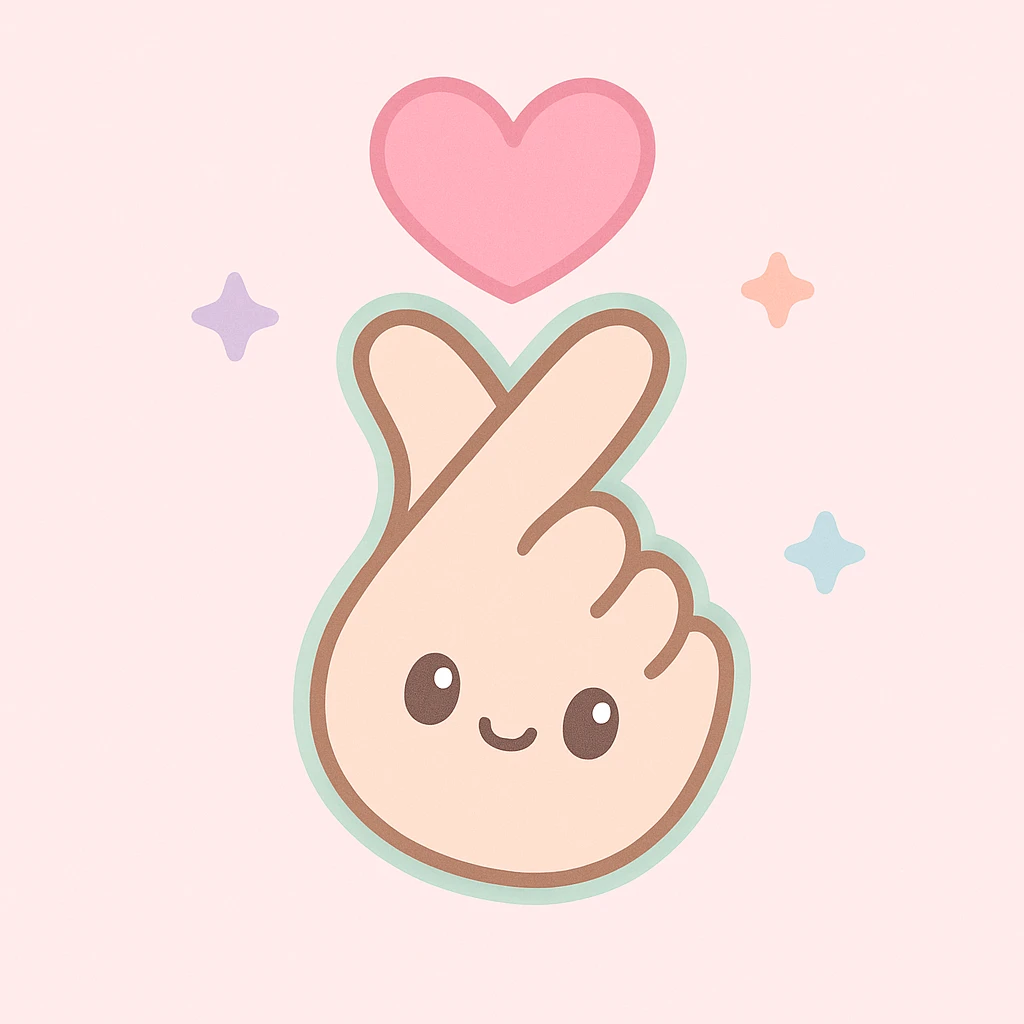 fig hand gesture, kawaii style emoji