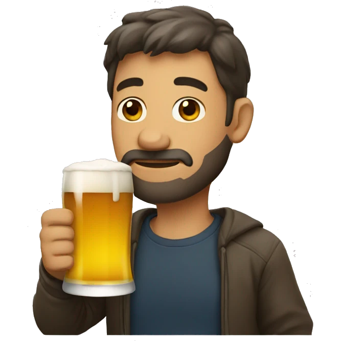 Man drinking beer  emoji