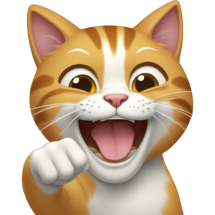 laughing cat point finger emoji