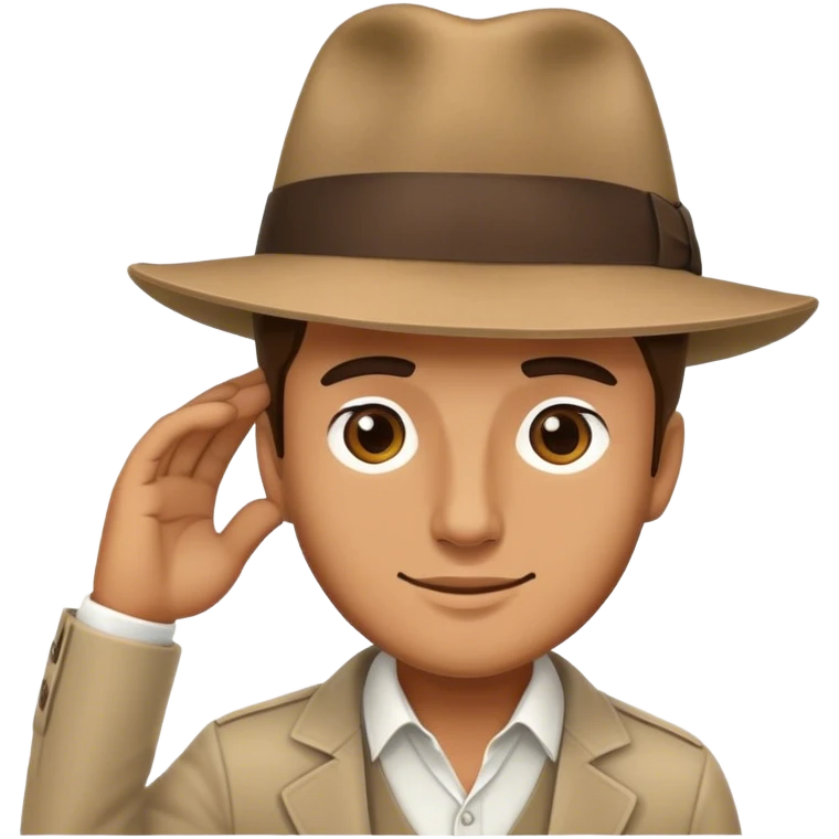 man tipping fedora hat  emoji