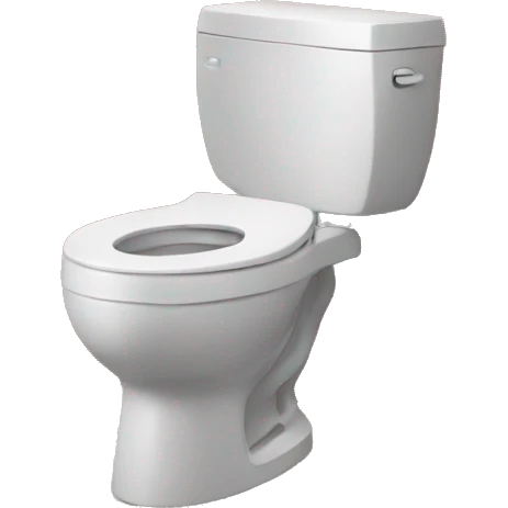 Toilet with a person next to it emoji