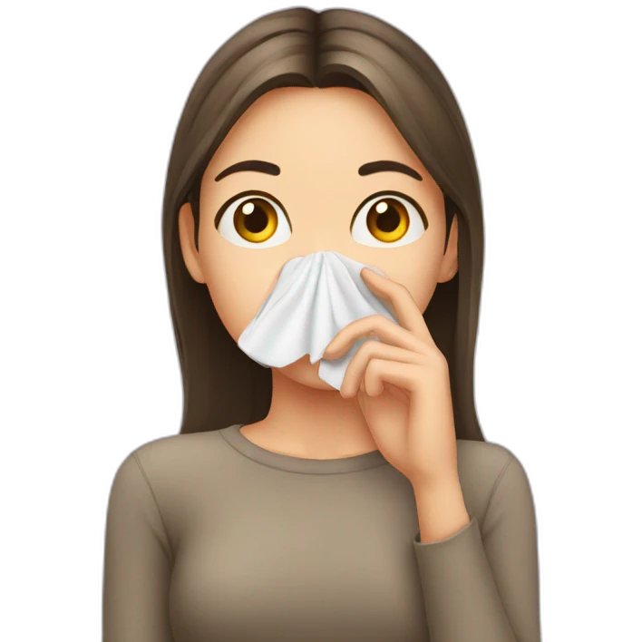 Girl-covering-nose-bad-smell emoji