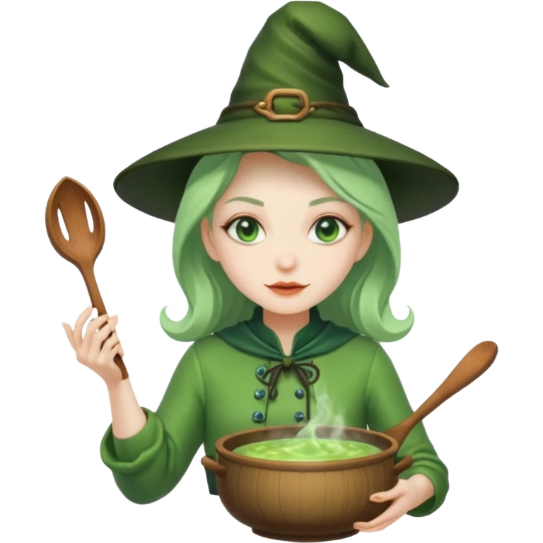 green witch cooking potion emoji
