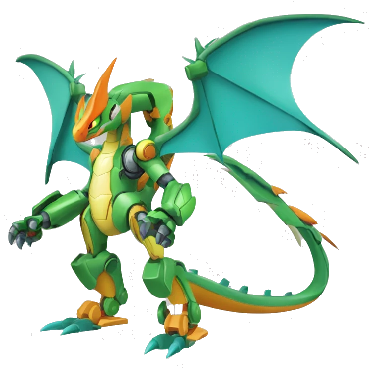 Mechanical Flygon-dragon-Charizard-raptor-Medabot-Mecha full body emoji