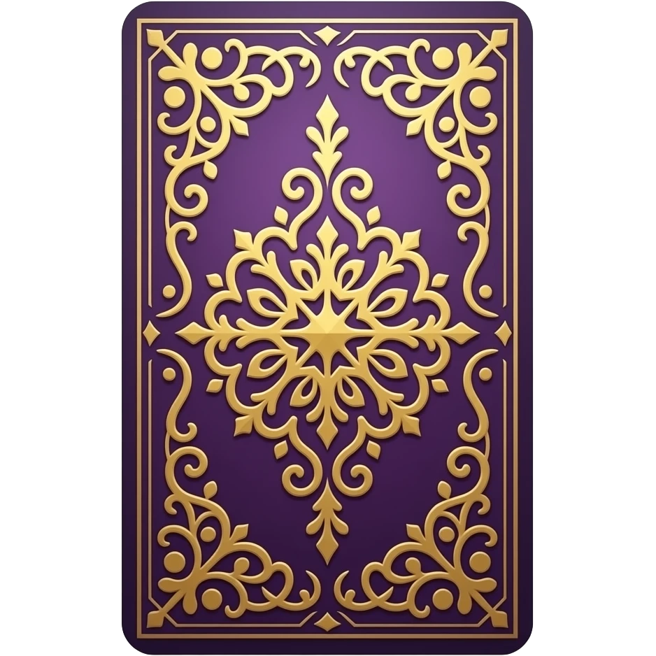 Purple Tarot card back design emoji