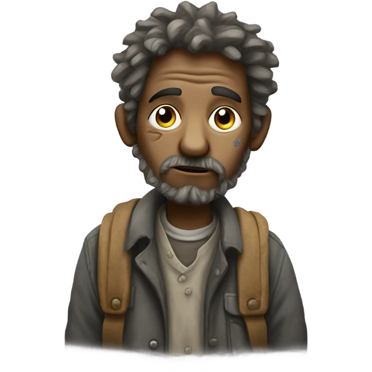 Standing homeless man  emoji
