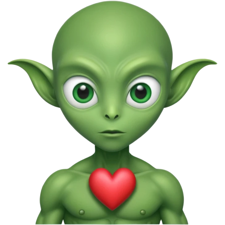 Alien with heart  emoji