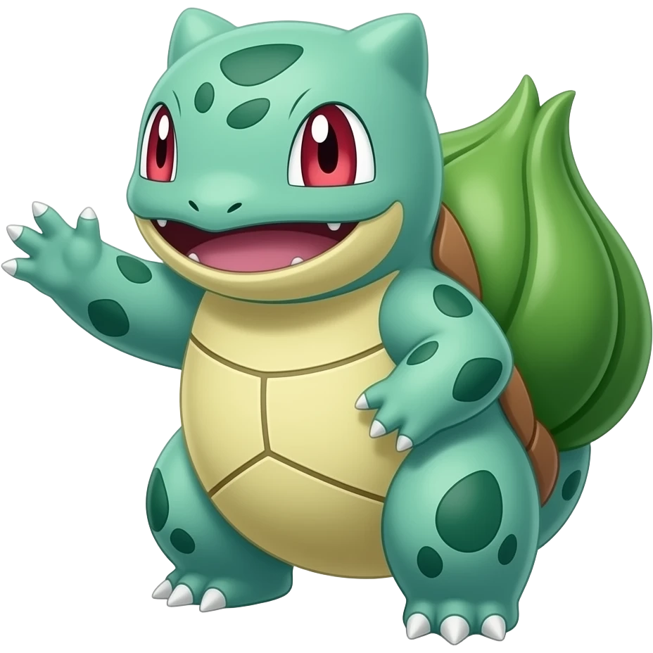 Tropius-Shaymin-Ivysaur-Meloetta-Pokémon-fusion, full body emoji