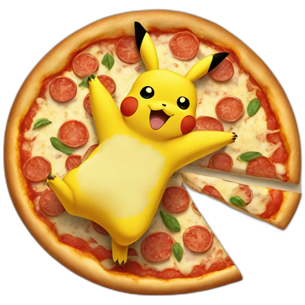 Pikachu pizza emoji