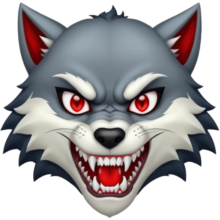 A high bread of vampire and wolf  emoji