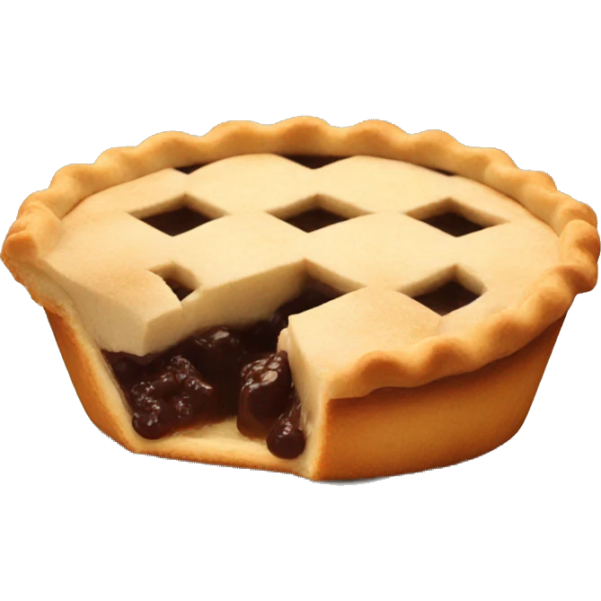 Pie with fingers in it emoji