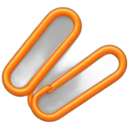 orange paper clip emoji
