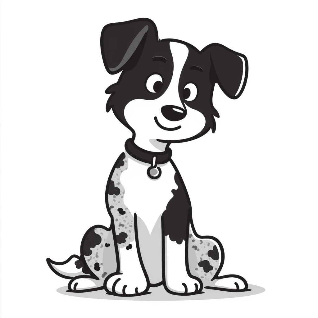 Merle border collie dog sitting emoji