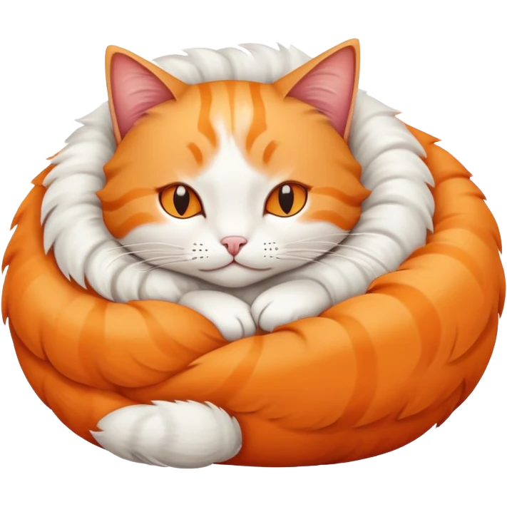 cat curled up emoji