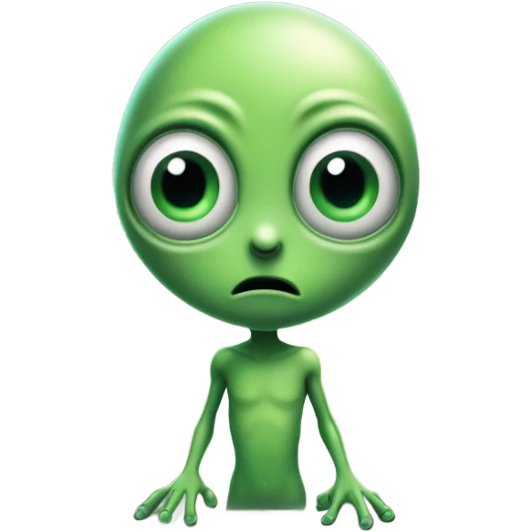 Scared alien  emoji