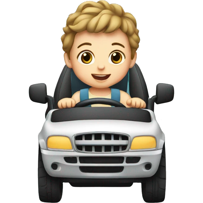 a baby driving emoji
