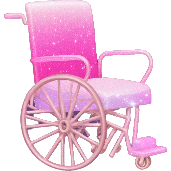 Pink ombre wheelchair with glitter  emoji