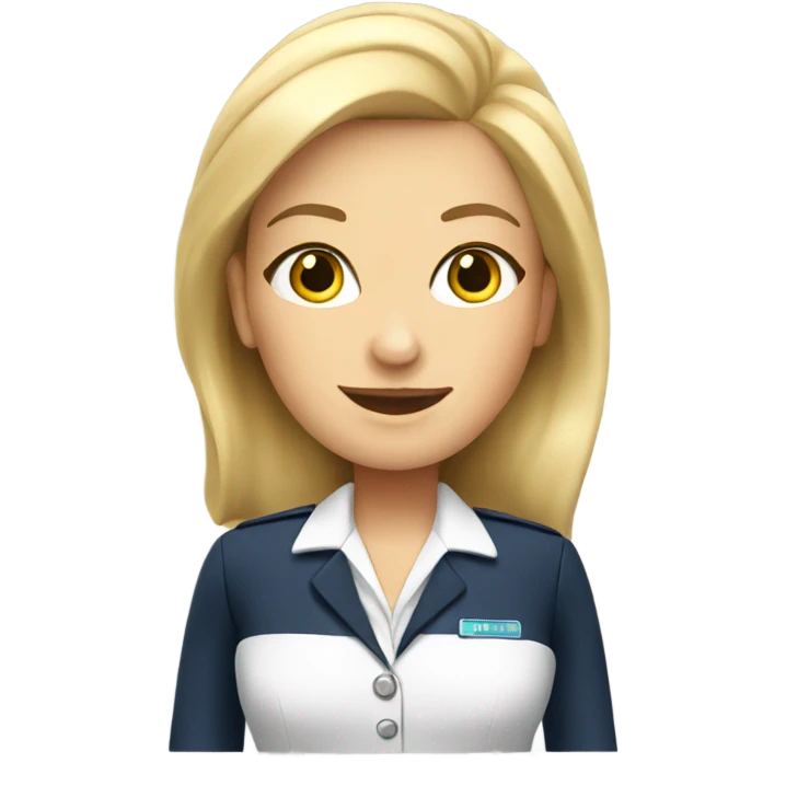 Blonde flight attendant  emoji