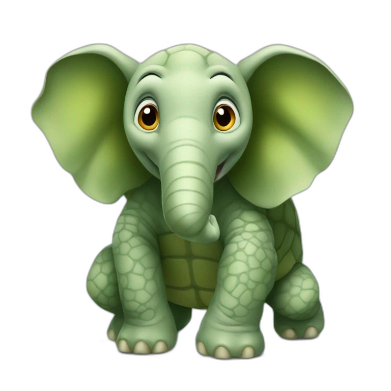 Tortue sur éléphant emoji