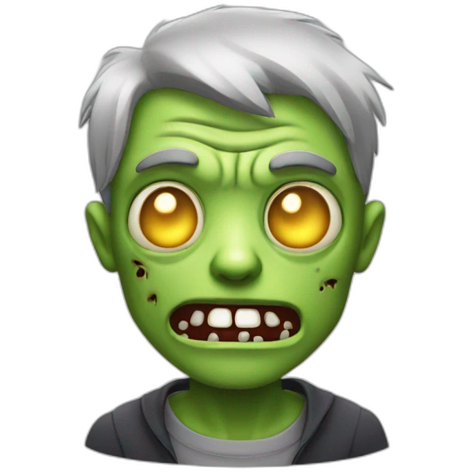 Mr. Cute Zombie emoji