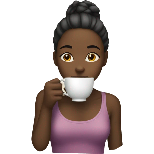 girl sipping tea emoji