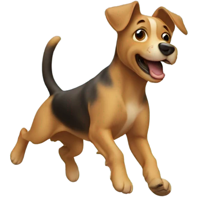 Dog jumping emoji