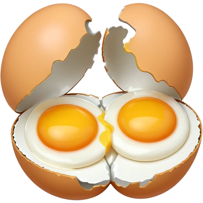 Genera dos huevos rotos  emoji