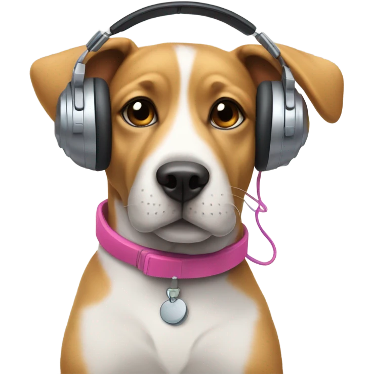 Dog with headphones  emoji