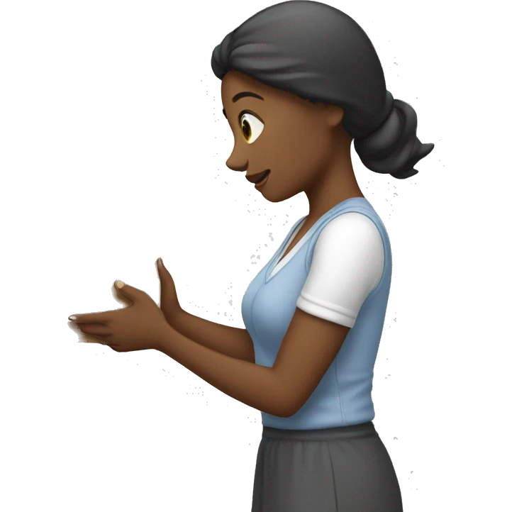 Woman picking something up emoji