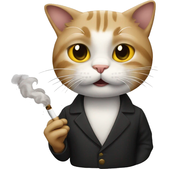 Cat smoking emoji