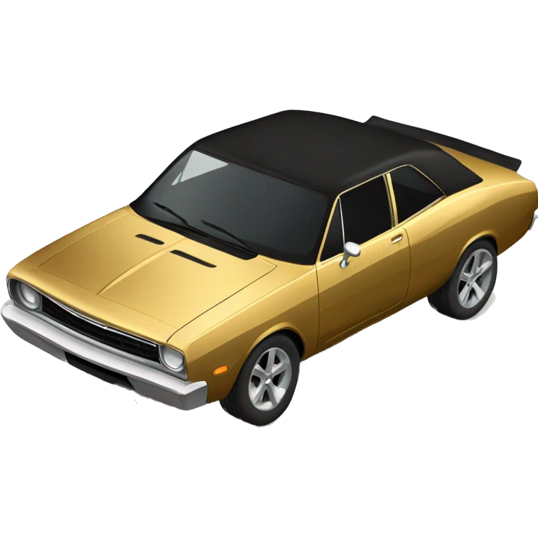 Gold dodge dart with black hood emoji