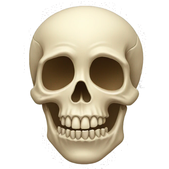 Autistic skull emoji with massive dent emoji