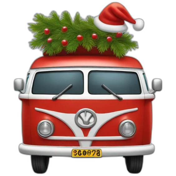 Santa Clause Campervan  emoji