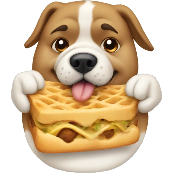 Fat dog eating emoji