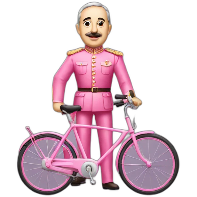 Francisco franco in a pink bike emoji
