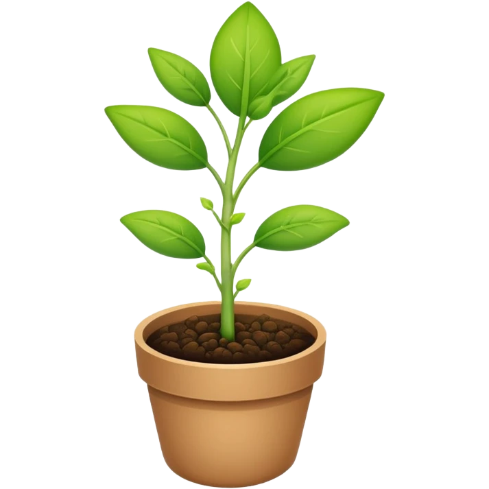 A small seedling plant sprouting, representing reproduction in plants emoji
