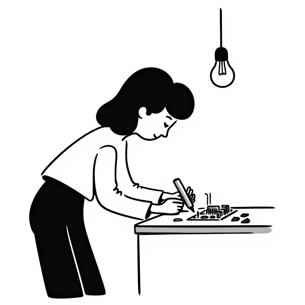 Woman prototyping emoji
