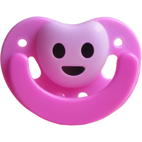 Pink pacifier emoji