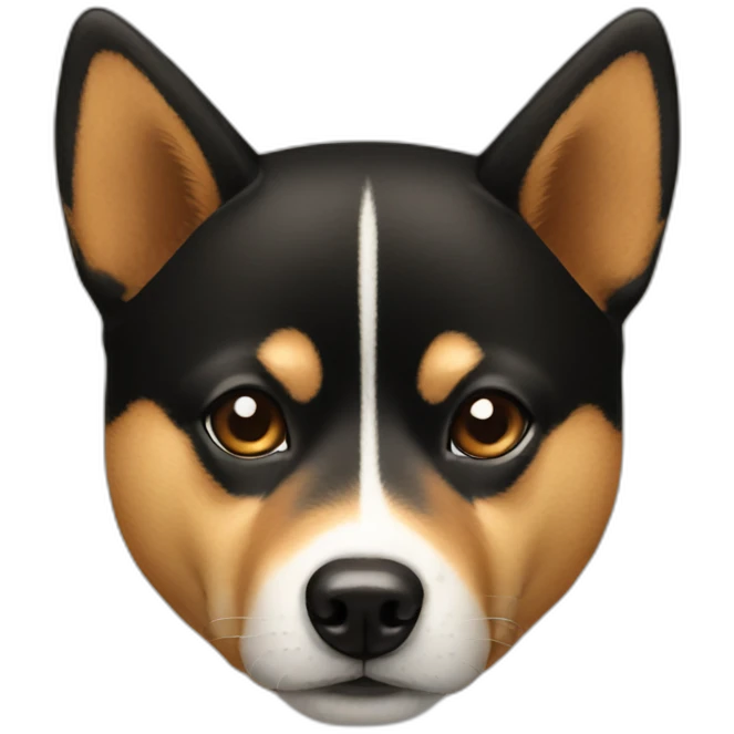 black and tan shiba face emoji