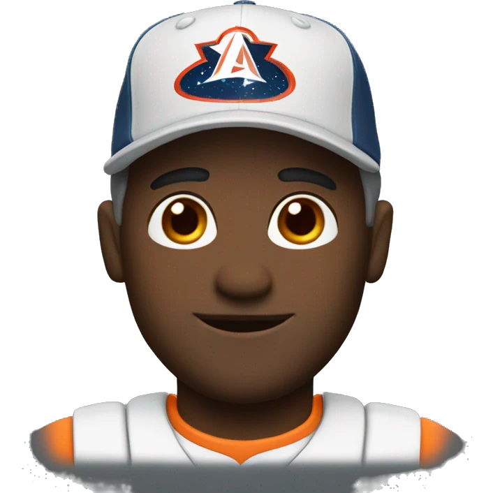 Man wearing Houston Astro’s hat emoji