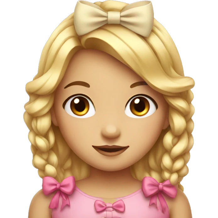Girl with a bow emoji