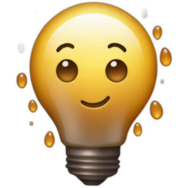 light bulb icon,with coffee drops around emoji