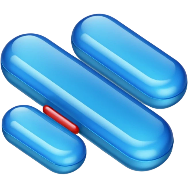 blister pack and blue medicines emoji
