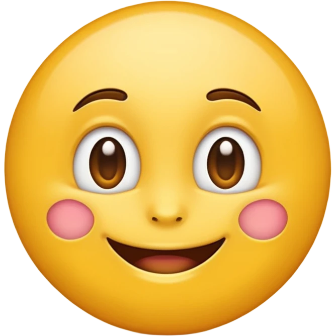 Emoji, yellow round teasing smile emoji