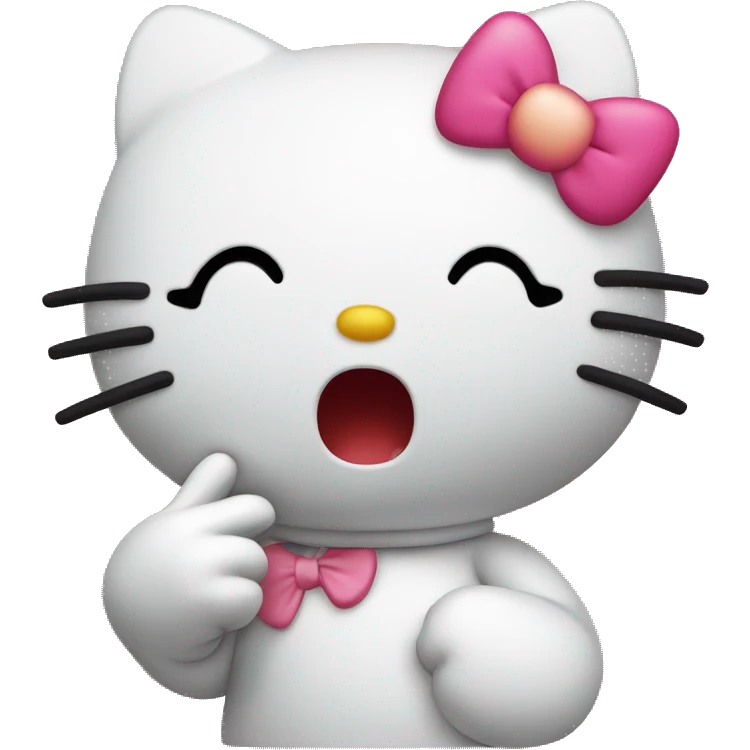 Hello kitty blowing a kiss emoji