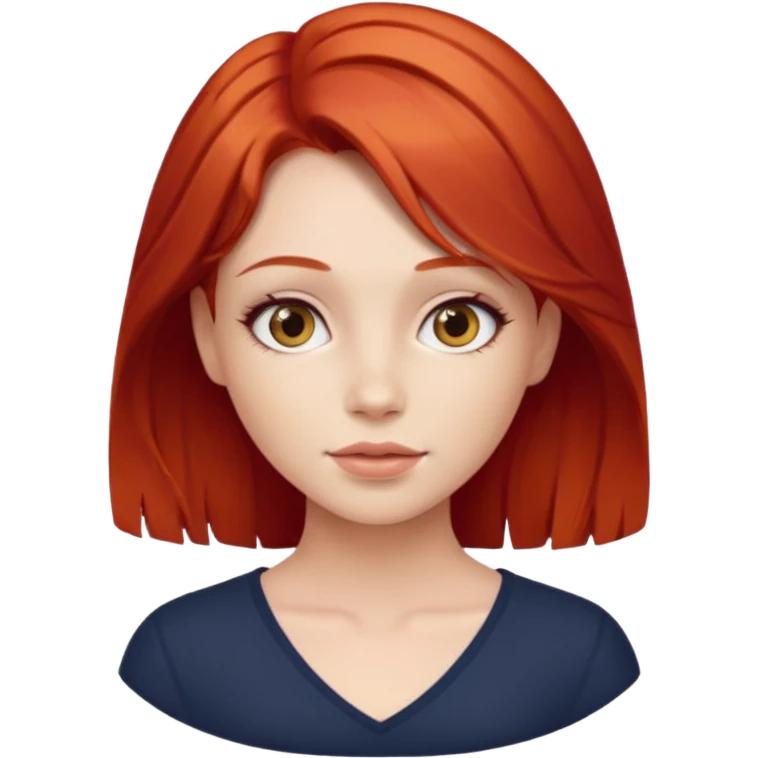 دختری زیبا با مو های قرمز emoji