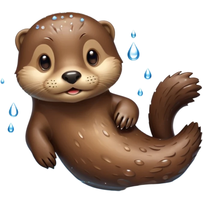 swimming otter emoji