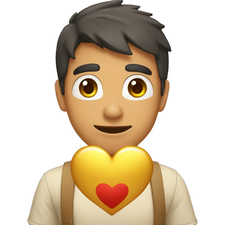 Un corazón dorado  emoji