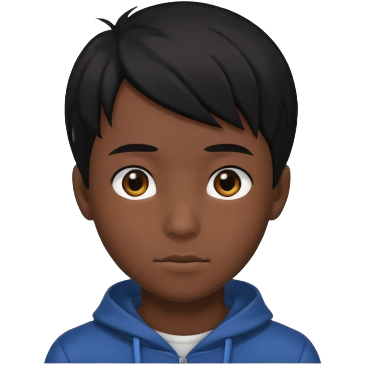 Anime black boy head emoji